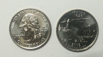United States Quarter Dollar Maine State 1 Coin (# 23/50) UNC