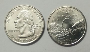 United States Quarter Dollar Missouri State 1 Coin (# 24/50) UNC