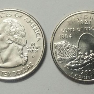 United States Quarter Dollar Missouri State 1 Coin (# 24/50) UNC