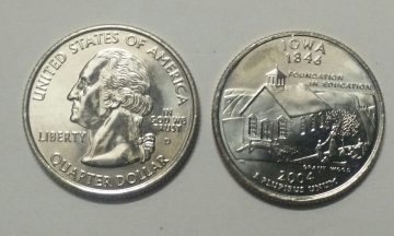United States Quarter Dollar Iowa State 1 Coin (# 29/50) UNC