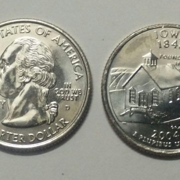 United States Quarter Dollar Iowa State 1 Coin (# 29/50) UNC