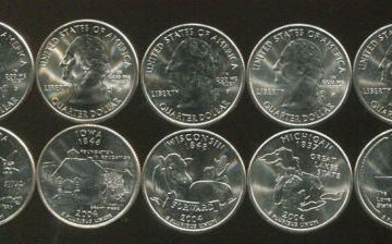 United States Quarter Dollars Set of  5 State Coins 2004 UNC