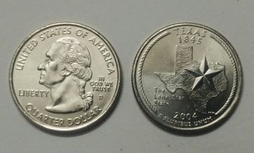 United States Quarter Dollar Texas State 1 Coin (# 28/50) UNC