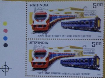Railway Coaches and Factory (Set of 2)(Traffic Light Stamp)