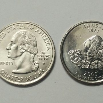 United States Quarter Dollar Kansas State 1 Coin (# 34/50) UNC