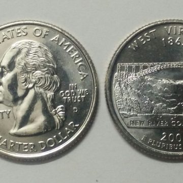 United States Quarter Dollar West Virginia State 1 Coin (# 35/50) UNC