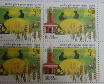 Indian Agricultural Research Institute(Block of 4 TL Stamp)