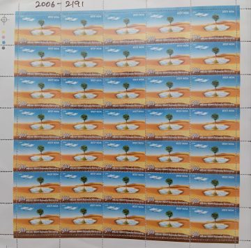 Rainwater Harvesting. Thematic, Rs. 5  (Hinged/Gum washed stamp Fullsheet -35 Stamps)