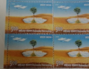 Rainwater Harvesting(Block of 4 TL Stamp)
