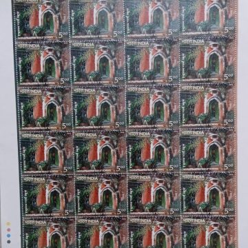 Indraprasta Girls School. Institution, Rs. 5  (Hinged/Gum washed stamp Fullsheet 24 Stamps)