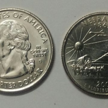 United States Quarter Dollar Nebraska State 1 Coin (# 37/50) UNC