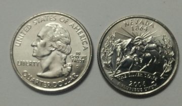 United States Quarter Dollar Nevada State 1 Coin (# 36/50) UNC