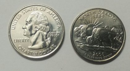 United States Quarter Dollar North Dakota State 1 Coin (# 39/50) UNC | Indian Postage Stamps | Indian Coins | Old Indian Currency | Rare Indian Coins | Numismatic Collection India