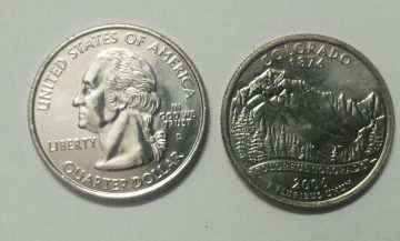 United States Quarter Dollar Colorado State 1 Coin (# 38/50) UNC
