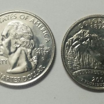 United States Quarter Dollar Colorado State 1 Coin (# 38/50) UNC