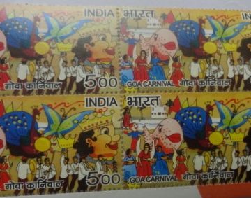 Goa Carnival(Block of 4 TL Stamp)