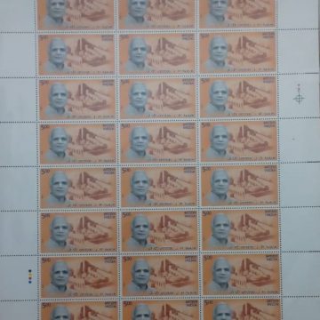 JP Naik. Personality, Rs.5- MNH (Stamp Full Sheets -24stamps)
