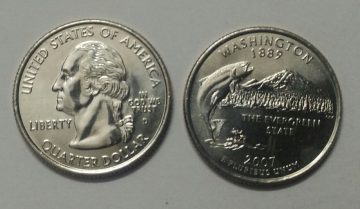 United States Quarter Dollar Washington State 1 Coin (# 42/50) UNC