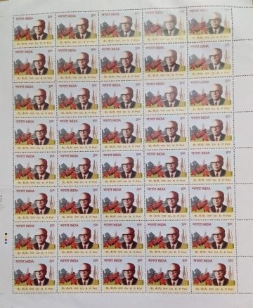 Dr.BP Pal , Personality ,  Rs.5- MNH (Stamp Full Sheets -40stamps)