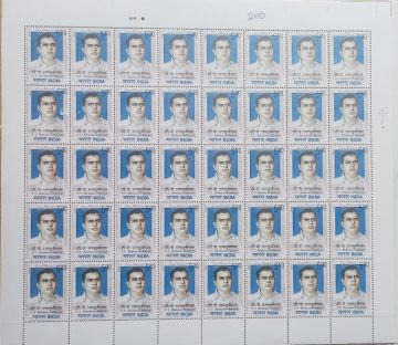 TV Ramasubbaiyer , Personality , Rs.5- MNH (Stamp Full Sheets -40stamps)