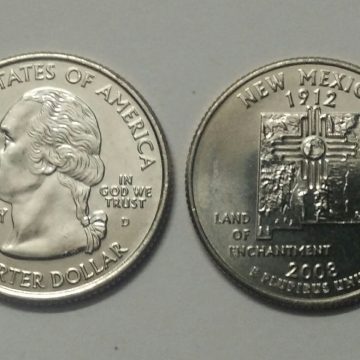 United States Quarter Dollar New Mexico State 1 Coin (# 47/50) UNC