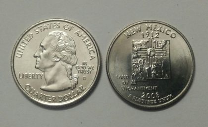 United States Quarter Dollar New Mexico State 1 Coin (# 47/50) UNC | Indian Postage Stamps | Indian Coins | Old Indian Currency | Rare Indian Coins | Numismatic Collection India