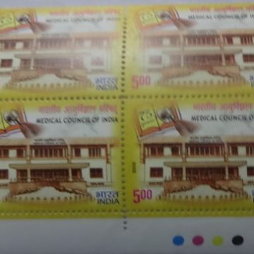Medical Council of India(Block of 4 TL Stamp)