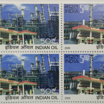 Indian Oil (Block of 4 TL Stamp)