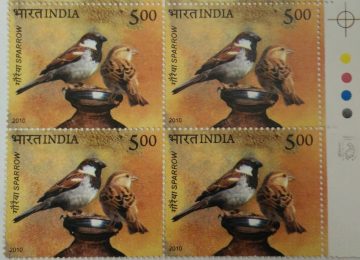 Sparrow(Block of 4 TL Stamp)