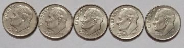USA 1 DIME 2011-2015 (5 COINS)