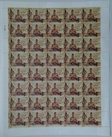 Krishnadeveraja Personality Rs. 5 - MNH (Full sheet - 40 stamps)