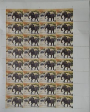 II Africa India Forum Summit 2011 Thematic Rs. 5 - MNH (Full sheet - 32 stamps)