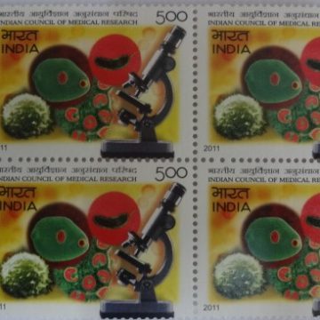 Indian Council of Medical Research(Block of 4 TL Stamp)