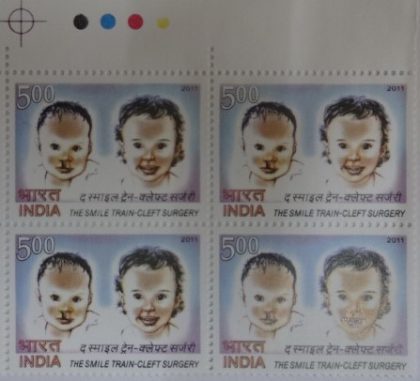 The Smile Train-Cleft Surgery(Block of 4 TL Stamp) | Indian Postage Stamps | Indian Coins | Old Indian Currency | Rare Indian Coins | Numismatic Collection India
