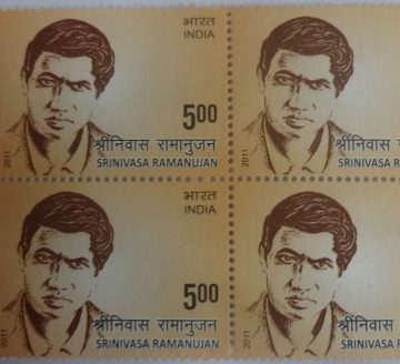 Srinivasa Ramanujan(Block of 4 TL Stamp)