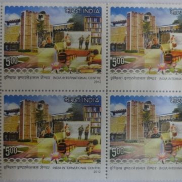 India International Centre(Block of 4 TL Stamp)