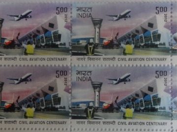 Civil Aviation Centenary(Block of 4 TL Stamp)