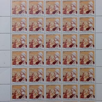 150th Birth Anniversary of Swami Vivekananda Personality, Philosopher, Monk, Religion, Saint, Temple, Museum?Rs.5- MNH (Stamp Full Sheets -40stamps)