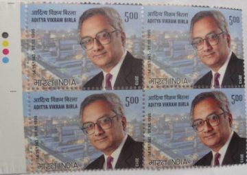 aditya Vikram Birla(Block of 4 TL Stamp)