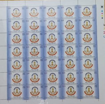 Central Bureau of Investigation Organisation, CBI, Crime, Investigation, Police, Emblem, Olive Wreath, Kotinos, Ashoka Capital Rs.5- MNH (Stamp Full Sheets -35stamps)