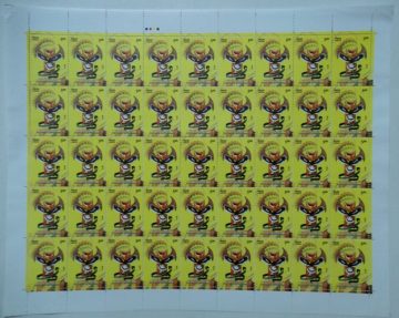 50 Years of Nagaland Foundation DayEmblemHornbillStatehood Rs. 5 - MNH (Full sheet - 45 stamps)