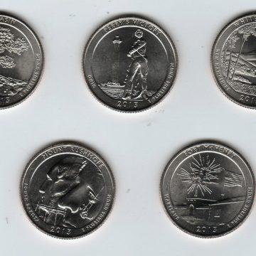 2013- Brilliant Uncirculated Set of 5 National Park Quarter Coins