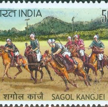 Sagol Kangjei Game, Sagol Kangjei, Polo, Manipur, Pony, Horse, Ball, Stick Rs. 5 - MNH Stamp