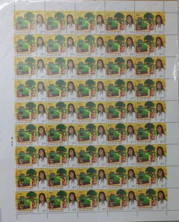 Beti Bachao - Beti Padhao Girl Child, Education, School, Black Board, Tree, Teacher, Doctor  Rs.5- MNH (Stamp Full Sheets -45stamps)