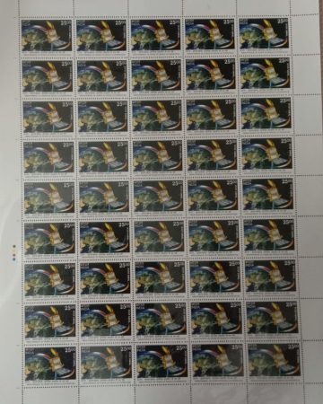 India - France: 50 Years of Space Co-Operation Joint Issue, Space, Research, Satellite, Earth, SARAL/AltiKa Rs. 25 - MNH (Stamp Full Sheets - 45 stamps)