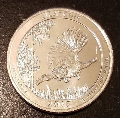 2015 - Brilliant Uncirculated Kisatchie National Park Quarter Coin | Indian Postage Stamps | Indian Coins | Old Indian Currency | Rare Indian Coins | Numismatic Collection India