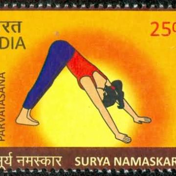 Surya Namaskar Surya Namaskar, Yoga, Parvatasana Rs. 25 - MNH Stamp