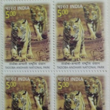 Tadoba Andhari National park (Block of 4 TL Stamp)