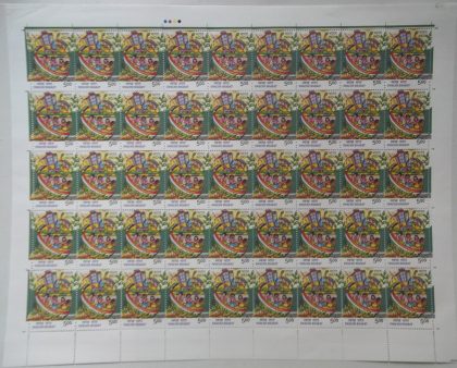 Swachh Bharat Cleanliness, Clean India Campaign, Sanitation, Hygiene, Painting Rs.5 - MNH (Stamp Full Sheets - 45 stamps) | Indian Postage Stamps | Indian Coins | Old Indian Currency | Rare Indian Coins | Numismatic Collection India