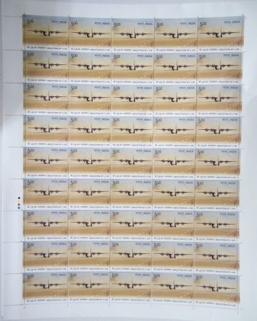 Induction of C-130 Super Hercules AircraftMilitary Transport Aircraft Rs. 5 - MNH (Full sheet - 45 stamps)